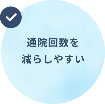 通院回数を減らしやすい
